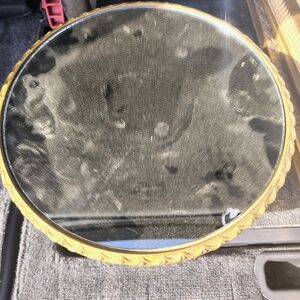 Elegant Gold and Black Wall Mirror